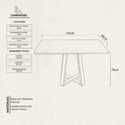 Mesa Para Sala De Jantar 90cm Sofisticada Com Tampo Laminado