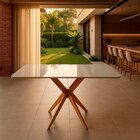 Mesa Para Sala De Jantar 90cm Sofisticada Com Tampo Laqueado