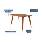 Mesa Para Sala De Jantar Adele 130 Cm Sem Vidro Madeira/ Cina