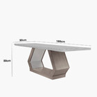 Mesa Para Sala De Jantar Alvorada 180cm Mdf Tampo Laminado Ca