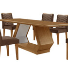 Mesa Para Sala De Jantar Alvorada 180cm Mdf Tampo Laminado Ca