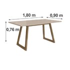 Mesa Para Sala De Jantar Ametista 180x90cm  Naturalíssimo/off