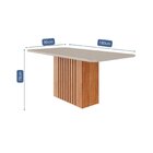 Mesa Para Sala De Jantar Ana 180cm X 90cm Cinamomo /offwhite