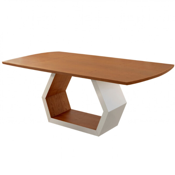 Mesa Para Sala De Jantar Ane 180cm Madeira Tampo Barril Lamin