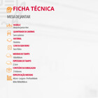 Mesa Para Sala De Jantar Ane 180cm Madeira Tampo Barril Lamin