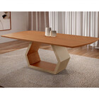 Mesa Para Sala De Jantar Ane 220cm Madeira Tampo Barril Lamin