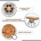 Mesa Para Sala De Jantar Aracaju 90cm Tampo Redondo Vidro/mdf