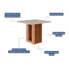 Mesa Para Sala De Jantar Ariela 0,95x0,95 Off White