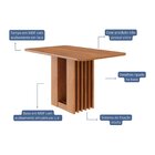 Mesa Para Sala De Jantar Ariela 130 Cm Sem Vidro Cinamomo