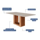 Mesa Para Sala De Jantar Ariela 210 Cm Cinamomo/ Offwhite