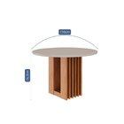 Mesa Para Sala De Jantar Ariela Redonda 109 Cm Cinamomo/ Offw