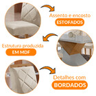 Mesa Para Sala De Jantar Aster 180cm Mdf Canto Copo Com Vidro