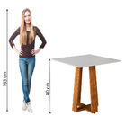 Mesa Para Sala De Jantar Athenas Quadrada Madeirado/off White
