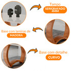 Mesa Para Sala De Jantar Bali 180cm Madeira Com Vidro Moderna