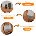 Mesa Para Sala De Jantar Bali 180cm Madeira Tampo Barril Lami