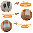 Mesa Para Sala De Jantar Bali 220cm Madeira Com Vidro Moderna