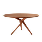 Mesa Para Sala De Jantar Ballare 135cm Redonda Madeira Lamina