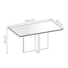 Mesa Para Sala De Jantar Brittany 1.6 Off White Noce Tampo Em