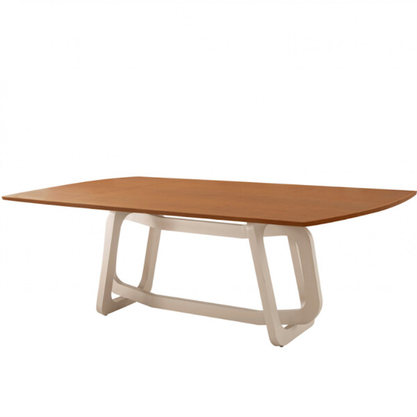 Mesa Para Sala De Jantar Charlote 180cm Madeira Tampo Barril