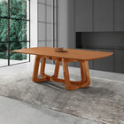 Mesa Para Sala De Jantar Charlote 220cm Madeira Tampo Barril