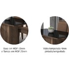 Mesa Para Sala De Jantar Com Tampo De Vidro Ana-cimol - Marro