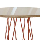 Mesa Para Sala De Jantar Com Vidro 110cm Dubai Cobre/siena/of