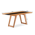 Mesa Para Sala De Jantar Com Vidro Amêndoa/preto Herval