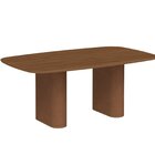 Mesa Para Sala De Jantar Com Vidro Lintz Canella/caramel