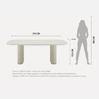 Mesa Para Sala De Jantar Com Vidro Lintz Off White/bege