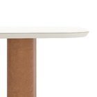 Mesa Para Sala De Jantar Com Vidro Lintz Off White/caramelo/c