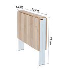 Mesa Para Sala De Jantar Dobrável 4 Lugares Izi Branco/carval