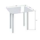 Mesa Para Sala De Jantar Dobrável 800 Mdf Branco