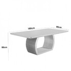 Mesa Para Sala De Jantar Ellis 180cm Laminada Em Madeira Com