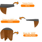 Mesa Para Sala De Jantar Evora 180cm Em Mdf E Vidro