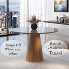 Mesa Para Sala De Jantar Jasper 110cm  Naturalíssimo/off White