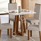 Mesa Para Sala De Jantar Livia Piccola Ambar/off White