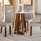 Mesa Para Sala De Jantar Livia Piccola Ambar/off White