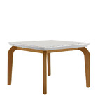 Mesa Para Sala De Jantar Liz 120cm Em Mdf E Vidro