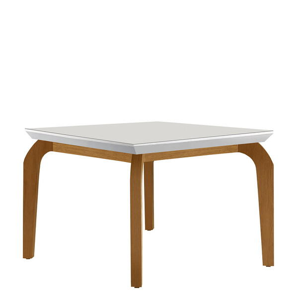 Mesa Para Sala De Jantar Liz 120cm Em Mdf E Vidro