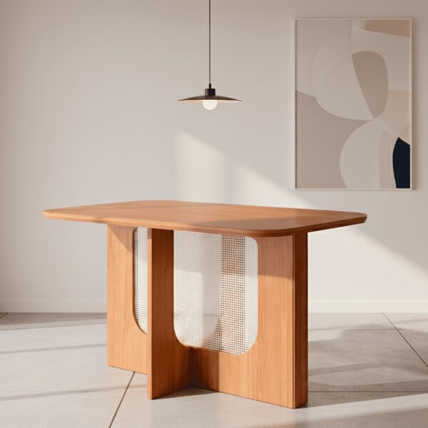 Mesa Para Sala De Jantar Louise 130cm Sem Vidro Cinamomo