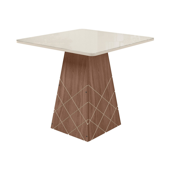 Mesa Para Sala De Jantar Luanda 0,90 X 0,90 Amêndoa