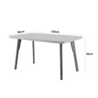 Mesa Para Sala De Jantar Malta 120cm Madeira Com Vidro Modern