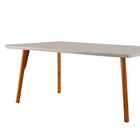 Mesa Para Sala De Jantar Malta 120cm Madeira Com Vidro Modern