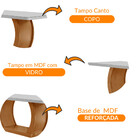 Mesa Para Sala De Jantar Milena 180cm Em Mdf E Vidro Com Cant