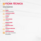 Mesa Para Sala De Jantar Munique 180cm Madeira Com Vidro Mode