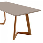 Mesa Para Sala De Jantar Munique 180cm Madeira Com Vidro Mode