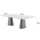 Mesa Para Sala De Jantar Noronha 220cm Madeira Tampo Barril L