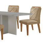 Mesa Para Sala De Jantar Olímpia 120cm Mdf Canto Copo Com Vid