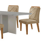 Mesa Para Sala De Jantar Olímpia 120cm Mdf Canto Copo Com Vid