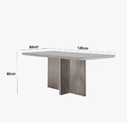 Mesa Para Sala De Jantar Olímpia 120cm Mdf Canto Copo Com Vid